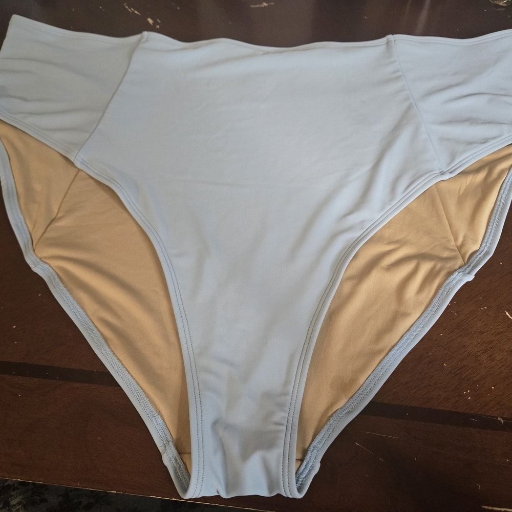 Old Navy Light Blue and Tan Bikini Bottoms